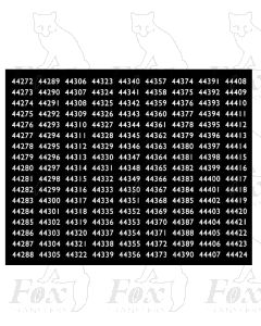 Midland Region Smokebox Numbersets  44272-44424