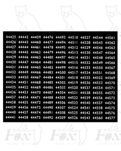 Midland Region Smokebox Numbersets 44425-44577