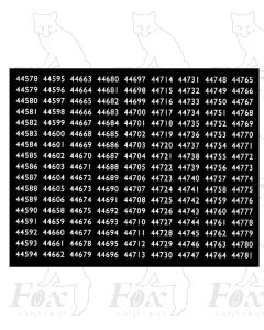 Midland Region Smokebox Numbersets 44578-44781