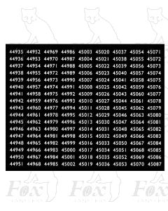 Midland Region Smokebox Numbersets44935-45087