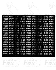 Midland Region Smokebox Numbersets 47359-47511
