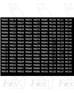 BR Standard Smokebox Numbersets 90002-90154