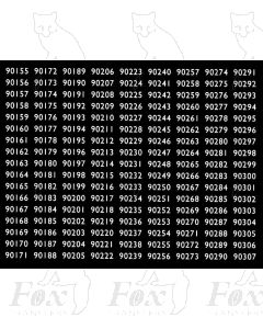 BR Standard Smokebox Numbersets 90155-90307