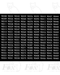 BR Standard Smokebox Numbersets 90308-90460