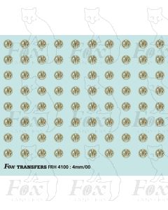 GWR Shirtbutton Coach Motifs