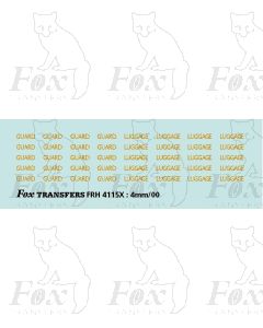 Post-War GREAT WESTERN Livery Coach Brandings