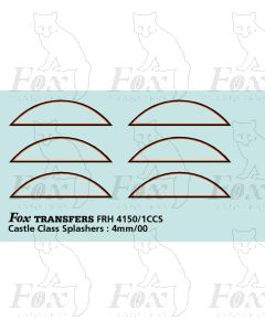 GWR Castle Class Splasher Lining Set