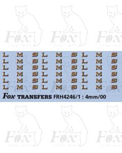 LMS 1920s style Coaching Stock Lettering