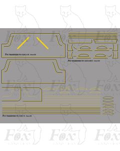 LMS Stanier Princess Coronation Classes 8P 4-6-2 Tender Engines 46200-46209/46220-46257 Lining Set . (Also Jubilee Class)