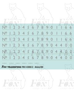 LNER Garter Blue Class A4 Streamlined Loco Lettering/Numbering