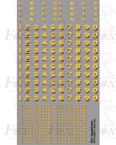 LNER Loco Earlier Lettering/Numbering