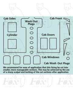 LNER A3 Class Loco white/black lining for cab detailing