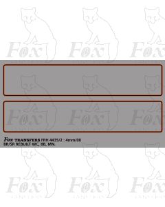 Rebuilt WC/BB/MN Tender Lining