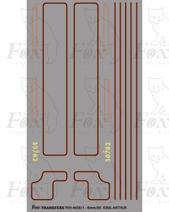 King Arthur Class Tender Loco Lining Set