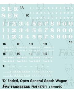 SER D Ended Open General Goods Wagon