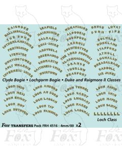 HR Highland Railway Locomotive Namesets