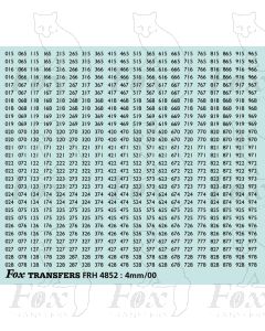 Freight Vehicle Running Numbersets in black