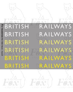 Original LNER style British Railways Lettering