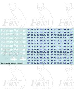 Pullman Lettering for Locomotive Hauled Coaches