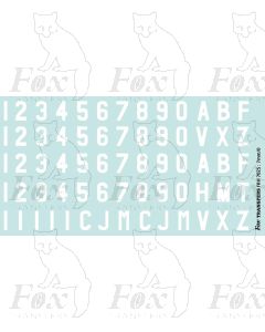 Western Region Train Reporting Letters & Numbers