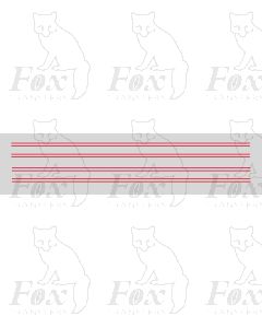 Twin Red Cylinder Cover Lining - LNWR & BR - THINNER THAN STANDARD