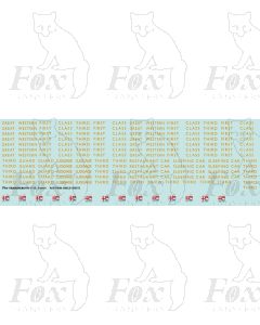 Post-War GREAT WESTERN  Livery Coach Brandings