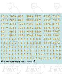 Post-War GREAT WESTERN Livery Coach running numbering