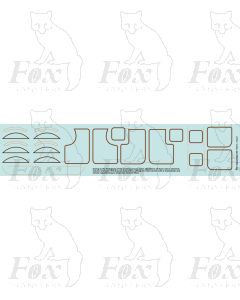 BR British Railways Locomotive Cabside, Splasher and Cylinder Cover Linings