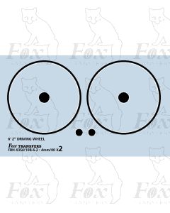 6' 2" Loco Driving wheels only (1 Pair)