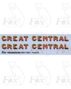 Great Central Loco Lettering