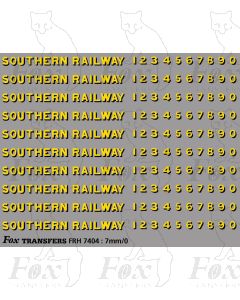 SR Bulleid Sunshine Coach Lettering/Numbering