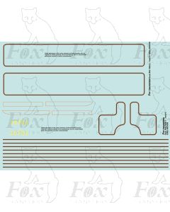 SR/BR King Arthur Class Tender Loco Lining Set for Maunsell loco