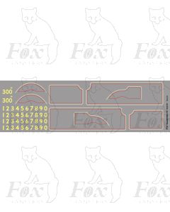 Lining set for M7 Class loco in British Railways Era