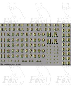 Highland Railway Big HR & Numeral Sheet