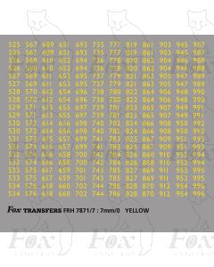 Freight Vehicle Running Numbersets