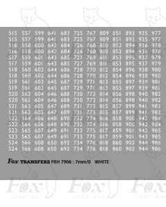 Freight Vehicle Running Numbersets
