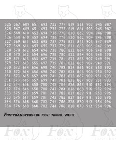 Freight Vehicle Running Numbersets