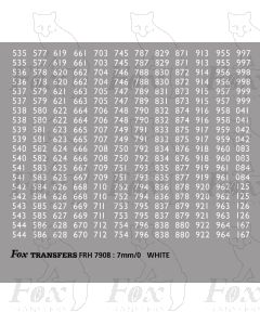 Freight Vehicle Running Numbersets