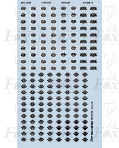 L&NWR, GWR, LMS, LNER, SR - RC&W Builders/Owners/Repairs/Registration plates