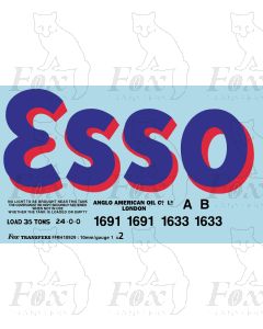 Early ESSO bogie tanker graphics