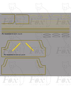 LMS Stanier Princess Coronation Classes 8P 4-6-2 Tender Engines 46200-46209/46220-46257 Lining Set . (Also Jubilee Class)