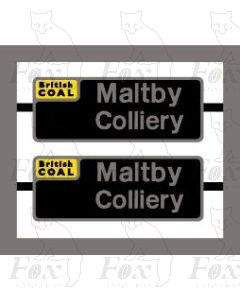 56114 Maltby Colliery, crests