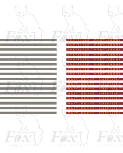 SHEFFIELD/MARYLEBONE MARYLEBONE/SHEFFIELD - Steel Coachboards