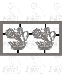 AC Electric Loco Lion and Wheel cast crest (Pair)