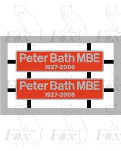 47810 Peter Bath MBE 1927-2006