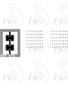 BR Tender worksplates BR1 - with waterslide transfers.