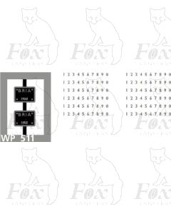 BR Tender worksplates Plate BR1A - with waterslide transfers.
