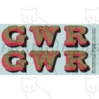 GWR Locomotive Initials gold/red/black