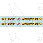 1927-1934 : GREAT (twin shield crest) WESTERN Loco Lettering yellow/red