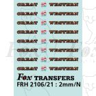 1927-1934 : GREAT (twin shield crest) WESTERN Loco Lettering gold/red